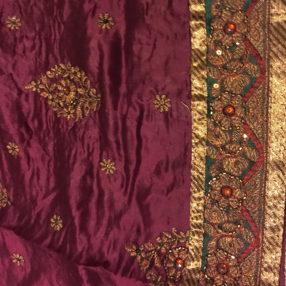 Half net Half tussar silk sari